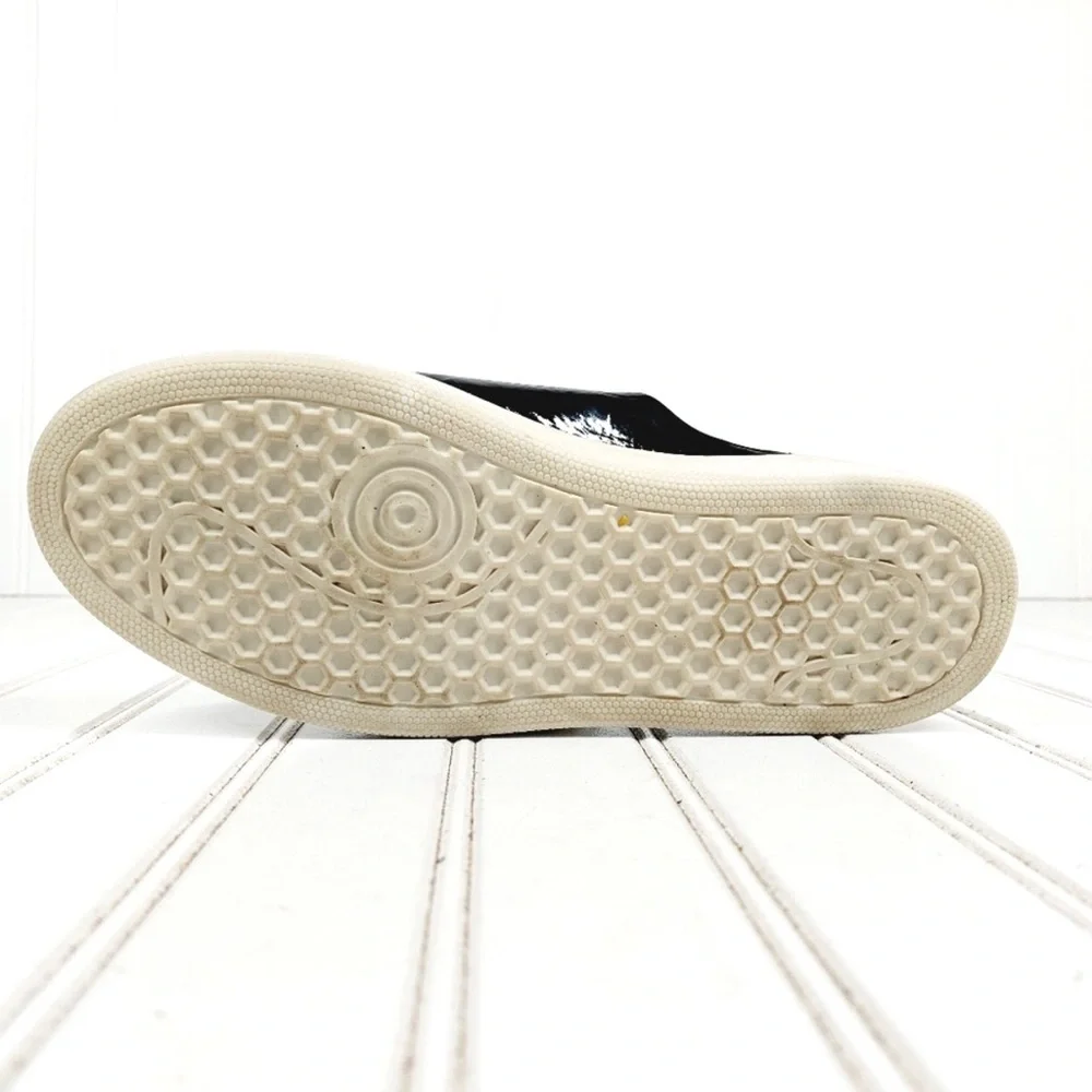 Free People Wynwood Patent Leather Mule Sneakers Black Slip On Shoe EU 38 US 7.5